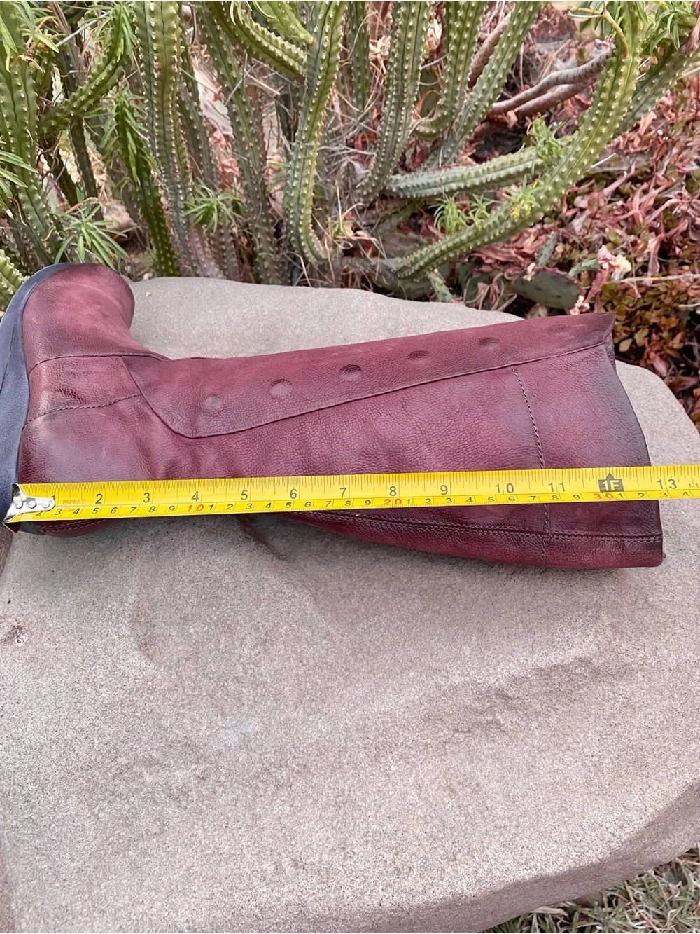 Miz Mooz Leather High Boots Bordeaux Women’s 38 US 7.5-8